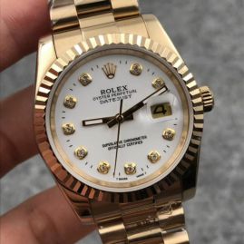 Picture of Rolex Mens White Plate Rose Gold Steel Belt 36mm _SKU0906182326382579